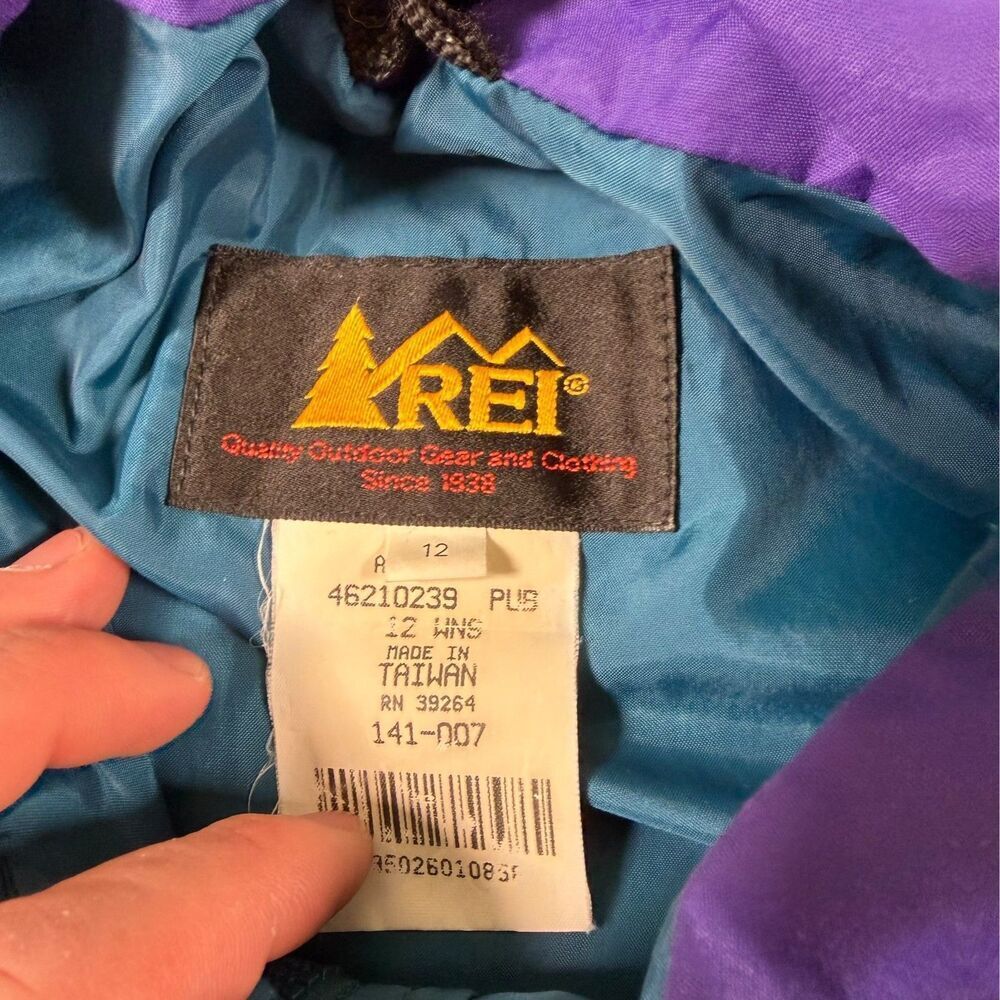 Vintage REI Gore-Tex Mountain Parka Jacket Women’s 12 Purple Teal 90s Gorpcore - Picture 11 of 16